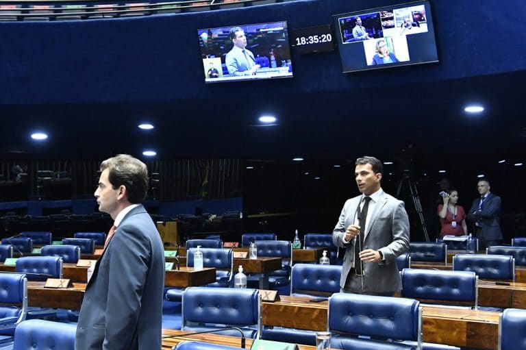 Plenário do Senado Federal durante sessão deliberativa ordinária semipresencial no dia 12 de abril de 2022