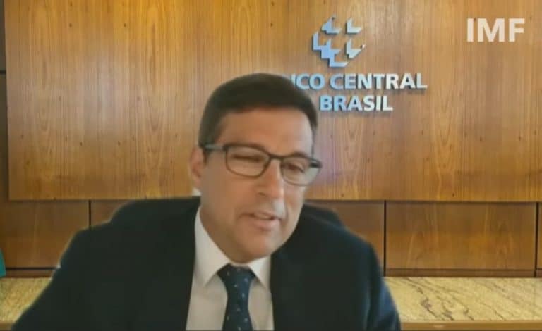 Roberto Campos Neto participando de evento do FMI sobre moedas privadas