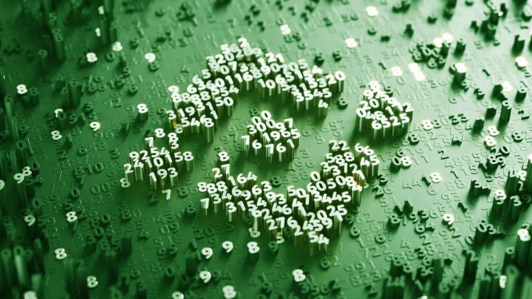 Símbolo da Binance em conceito de segurança cibernética