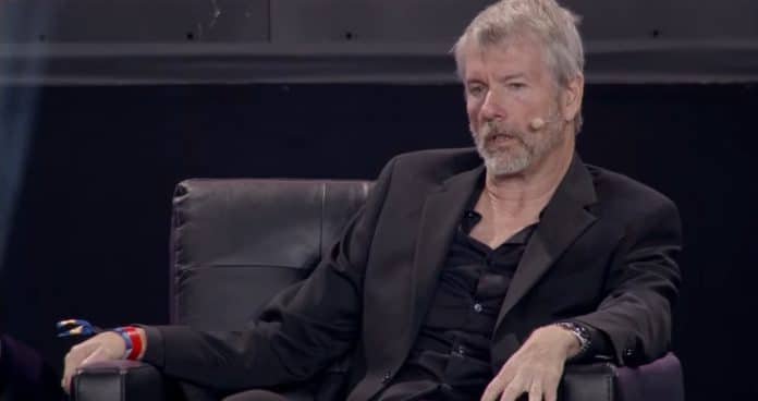 Michael Saylor na conferência Bitcoin 2022. Fonte: YouTube / Reprodução.
