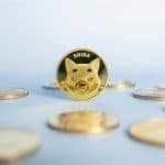 Criptomoeda Shiba Inu em meio a outras moedas