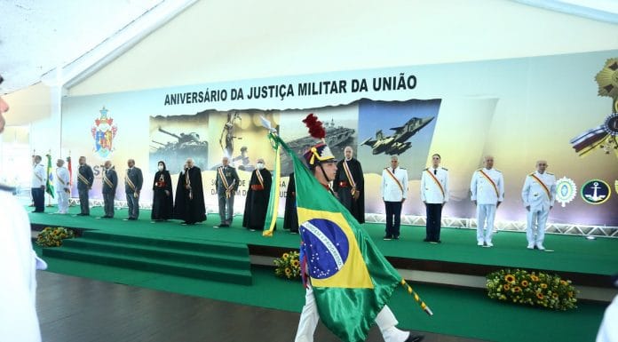 Evento de aniversário da Justiça Militar da União e Superior Tribunal Militar em abril de 2022