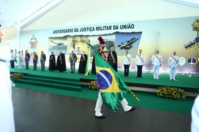Evento de aniversário da Justiça Militar da União e Superior Tribunal Militar em abril de 2022