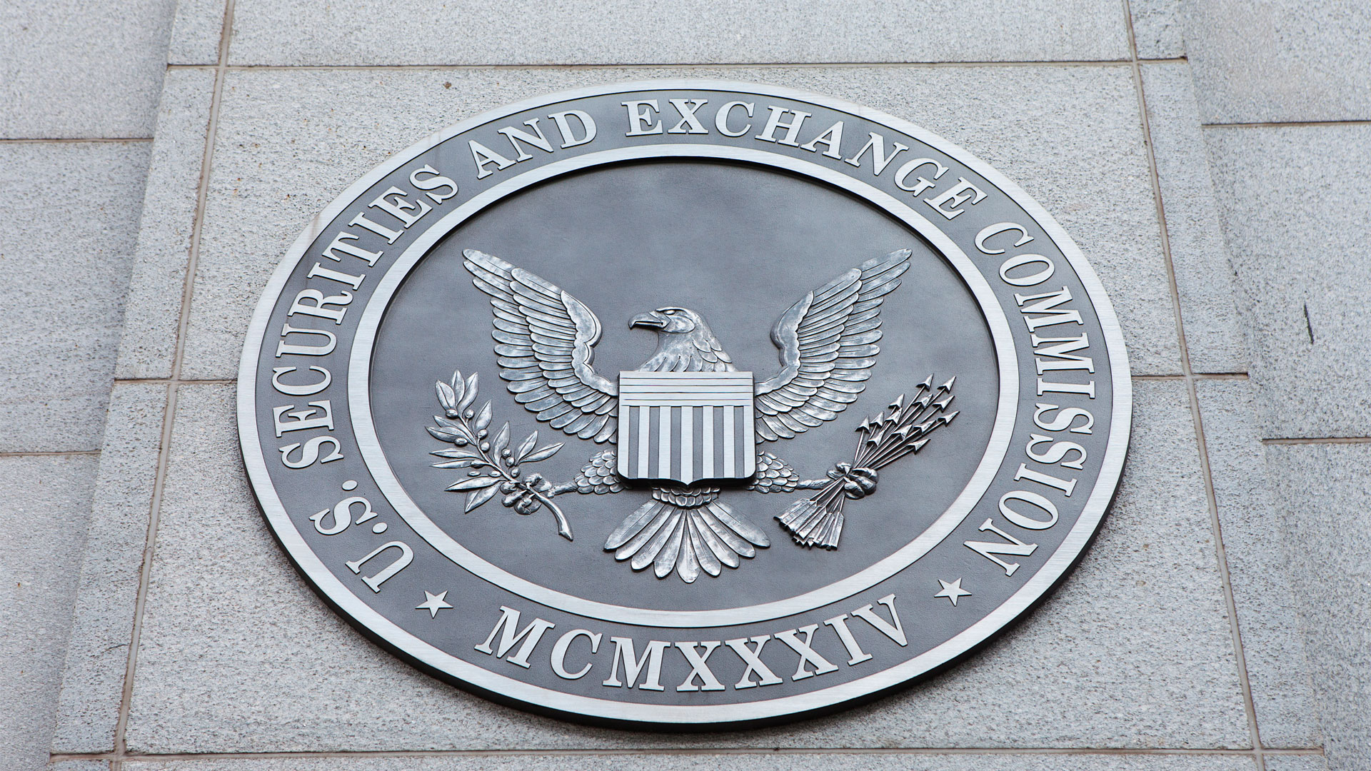 Emblema da SEC (Securities Exchange Commission), a Comissão de Valores Mobiliários dos EUA.