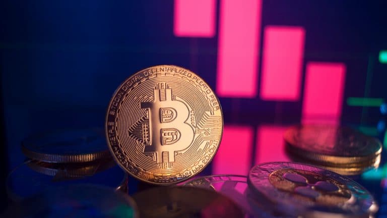 Bitcoin próximo de gráficos
