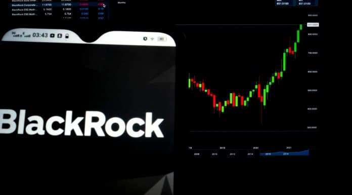 BlackRock e gráfico do bitcoin