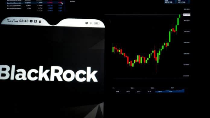 BlackRock e gráfico do bitcoin