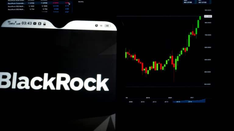 BlackRock e gráfico do bitcoin
