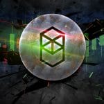 Criptomoeda Fantom em gráfico colorido