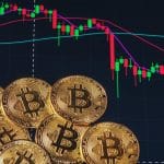 Gráfico de preço do bitcoin em tendência de queda