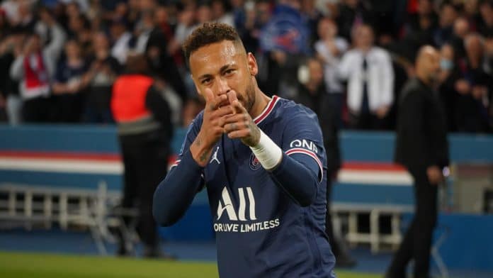 Neymar Jr em comemoração pelo PSG