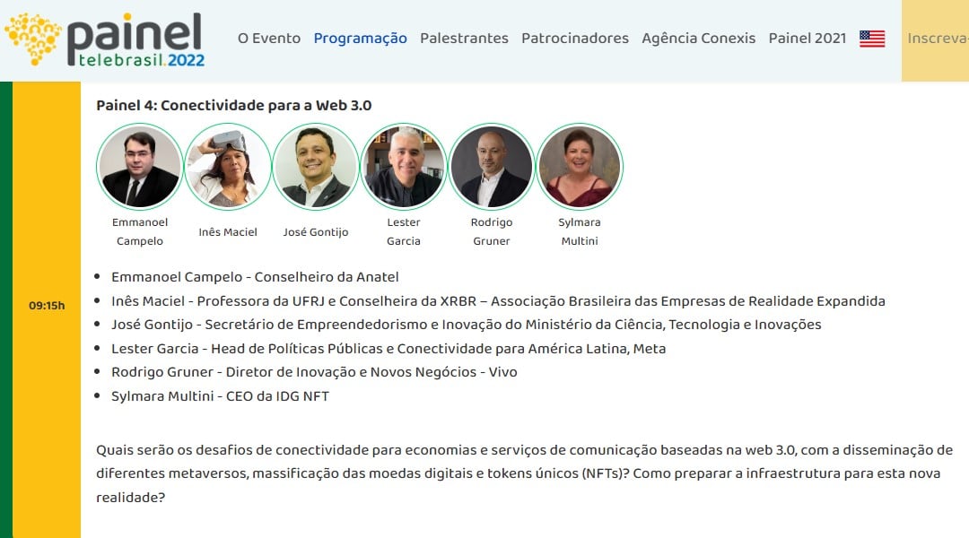 Painel Telebrasil 2022 fala sobre mercado de criptomoedas e NFTs com operadoras de telecomunicação do Brasil
