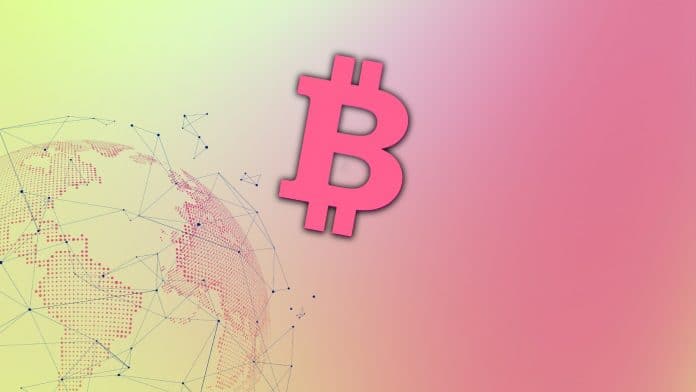 Rede Bitcoin próximo de mapa da América do Sul