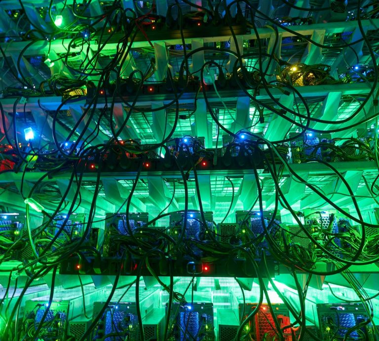 Equipamentos de mineração de Bitcoin.