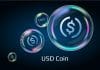Stablecoin USD Coin (USDC) em bolha.