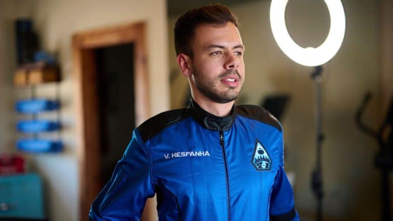 Victor Hespanha, segundo brasileiro a viajar para o espaço. Fonte: Twitter/The Crypto Space Agency