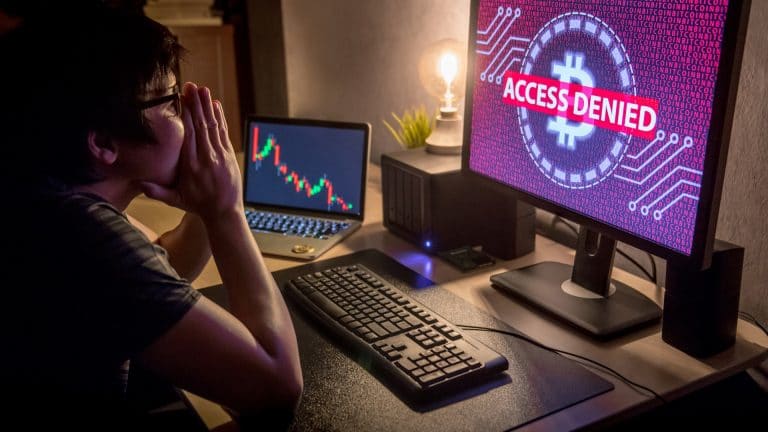 Investidor de criptomoedas frustrado por falta de acesso à plataforma