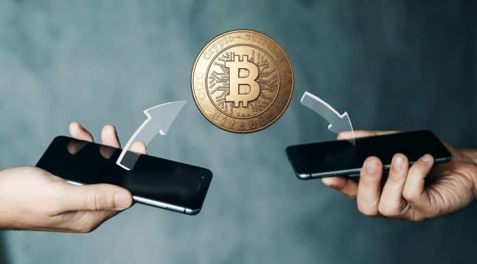 Pagamento com Bitcoin de ponta a ponta entre dispositivos móveis