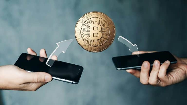 Pagamento com Bitcoin de ponta a ponta entre dispositivos móveis