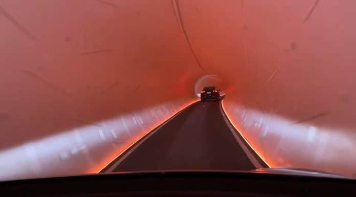 Tunel da The Boring Company, empresa de Elon Musk que aceita Dogecoin. Fonte: YouTube/Reprodução.