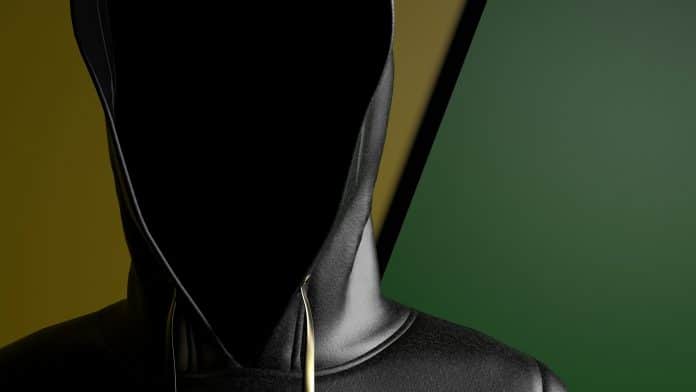 Hacker com fundo verde e amarelo