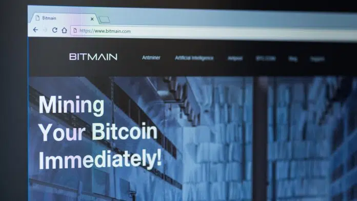 Página da Bitmain, empresa de mineração de bitcoin
