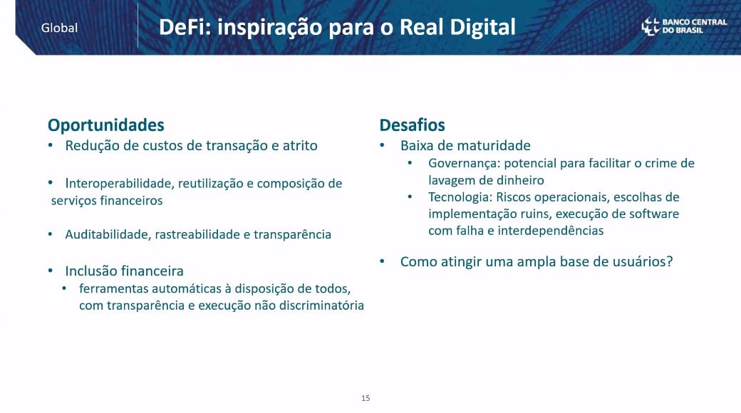Real digital se inspira em DeFi 2