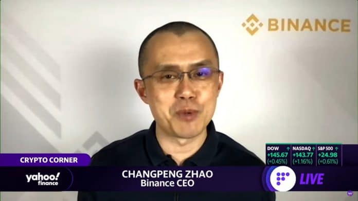 Changpeng Zhao, CEO da Binance, em conversa com o Yahoo Finance.