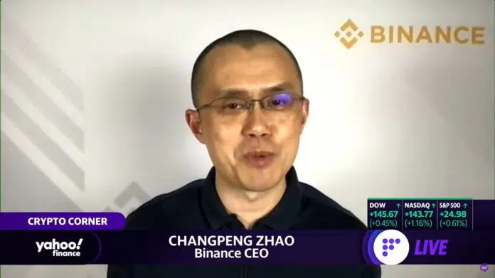 Changpeng Zhao, CEO da Binance, em conversa com o Yahoo Finance.