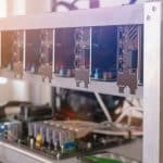 Rig de mineração de Ethereum.