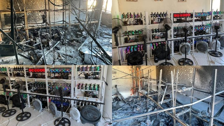 Fazenda de mineração de criptomoedas pega fogo e deixa prejuízo de mais de R$ 500.000.
