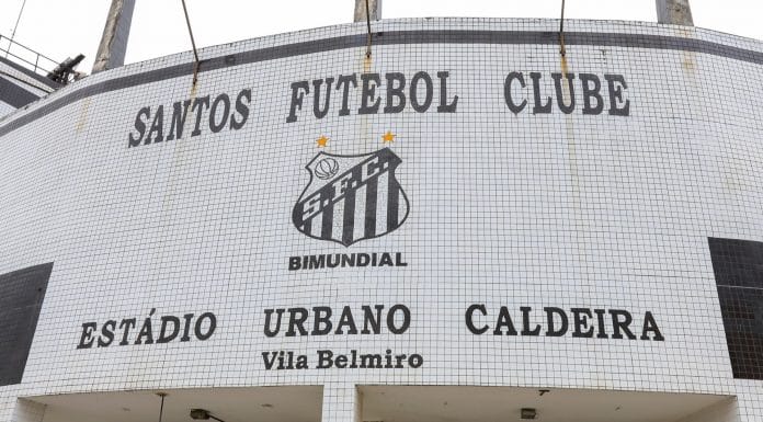 Fachada da Vila Belmiro, do Santos Futebol Clube