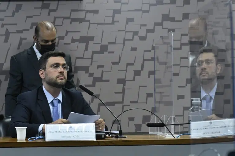 João Pedro Nascimento, atual presidente da CVM, em sabatina no Senado Federal