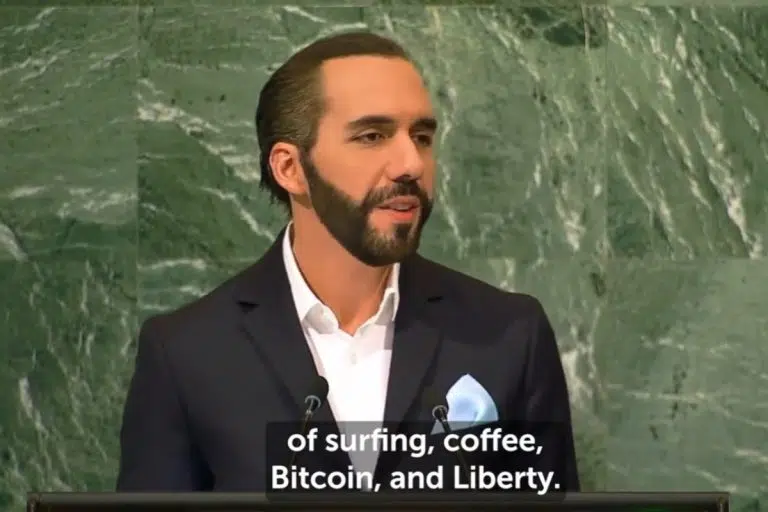 Presidente de El Salvador defende o bitcoin na ONU