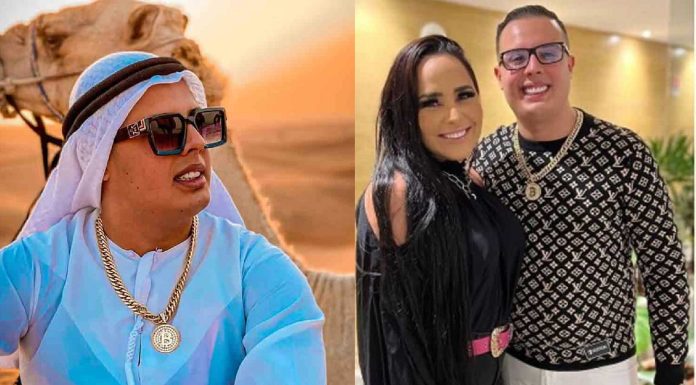 Cantora Perlla ao lado do líder da Trust Investing, Patrick Abrahão
