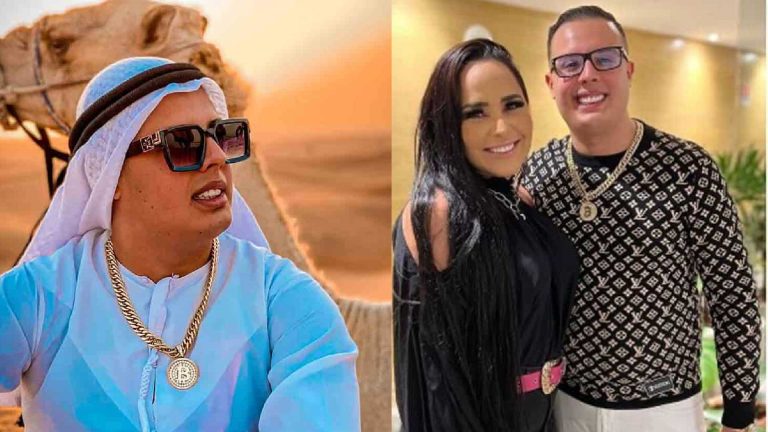 Cantora Perlla ao lado do líder da Trust Investing, Patrick Abrahão