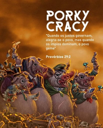 Personagem Porky Cracy de jogo NFT de Danilo Gentili