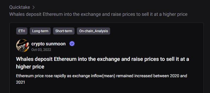 Baleias de ethereum manipulam preço em corretoras, diz analista