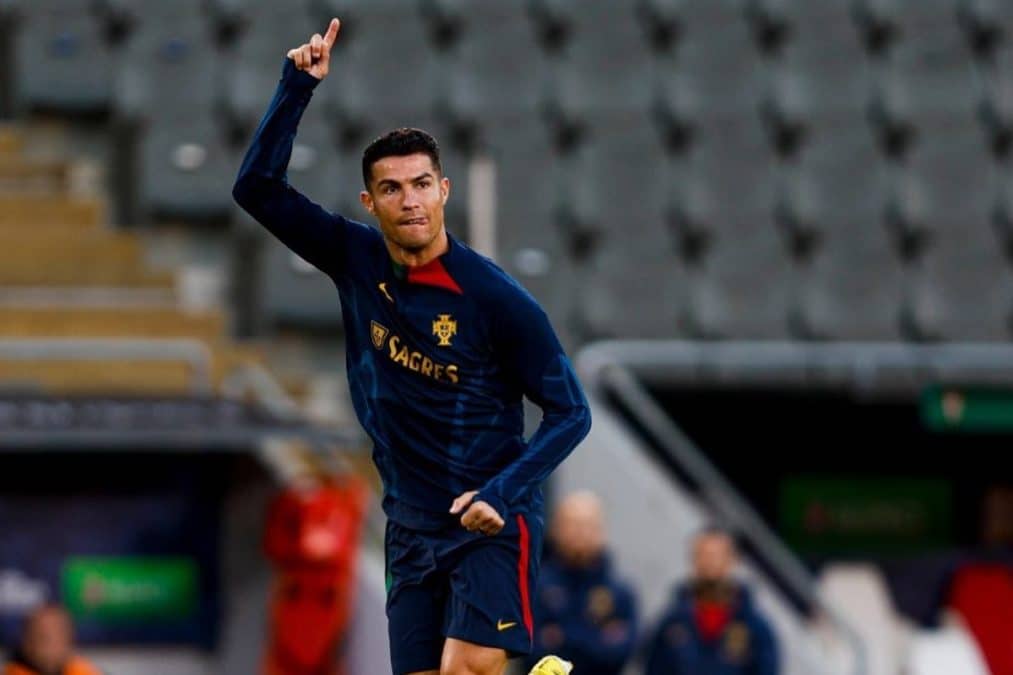 Cristiano Ronaldo em partida pela Seleção de Portugal