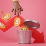 Bitcoin sendo jogado no lixo