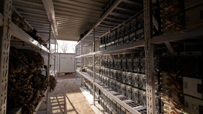 Fazenda de mineração de Bitcoin.