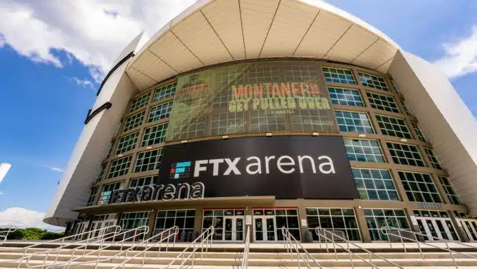 FTX Arena, investimento de US$ 135 milhões feito pela corretora em março de 2021.