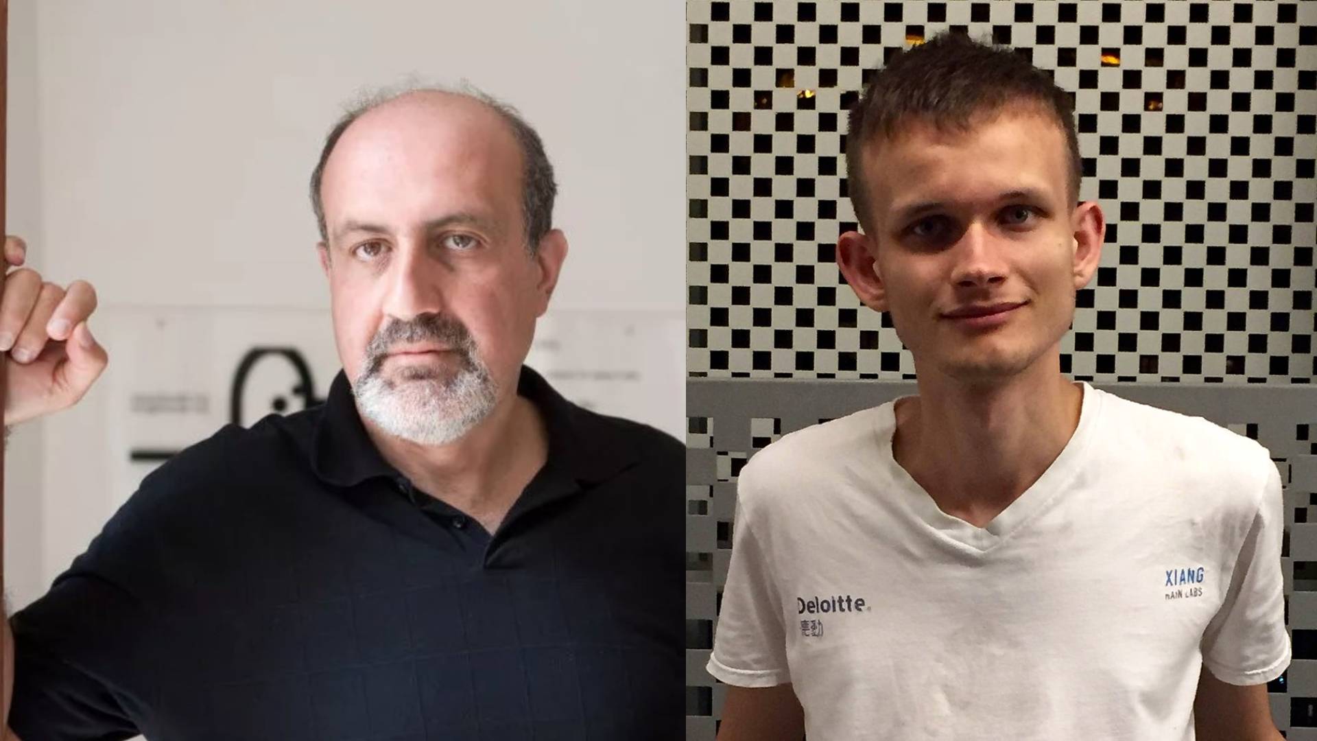 Nassim Taleb e Vitalik Buterin.