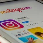 Aplicativo do Instagram em loja