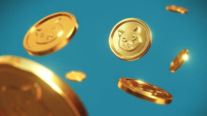 Criptomoeda Shiba Inu caindo