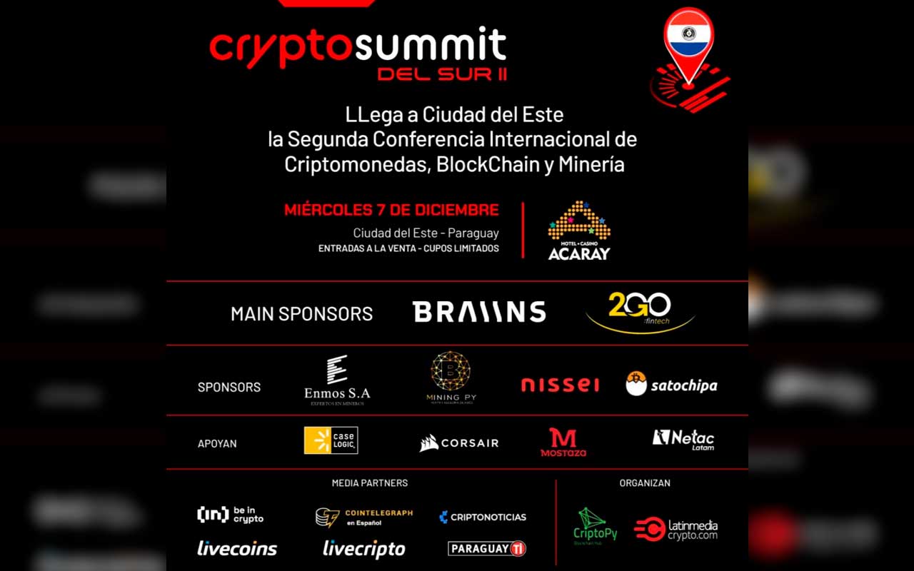 Crypto Summit del Sur: Chega a 2ª edição do evento de criptomoedas mais importante do Paraguai