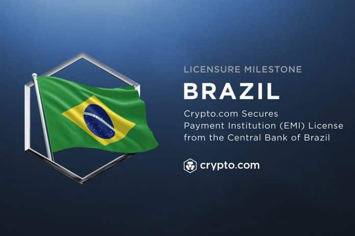 Crypto.com consegue licença no Banco Central do Brasil