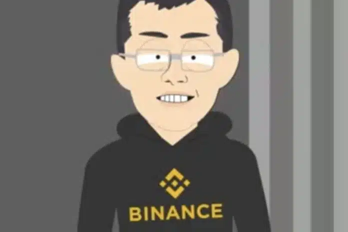 CEO da Binance, CZ, como um personagem do South Park