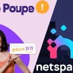 Nathalia Arcuri, fundadora da Me Poupe, ao lado de ícone da Netspaces