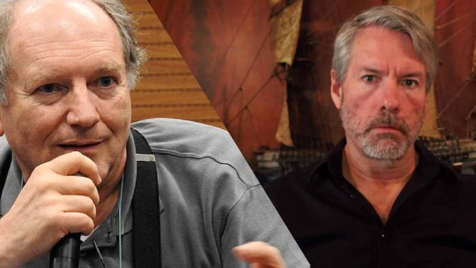 Jorge Stolfi, professor da Unicamp, e Michael Saylor, fundador da MicroStrategy.